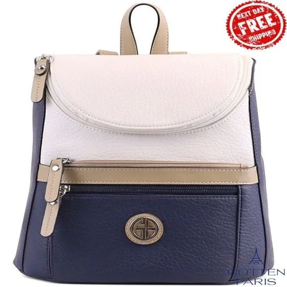 WHITE GIANI BERNINI BACKPACK Giani Bernini White Shoulder Bag with Adjustable Strap and  main image 3